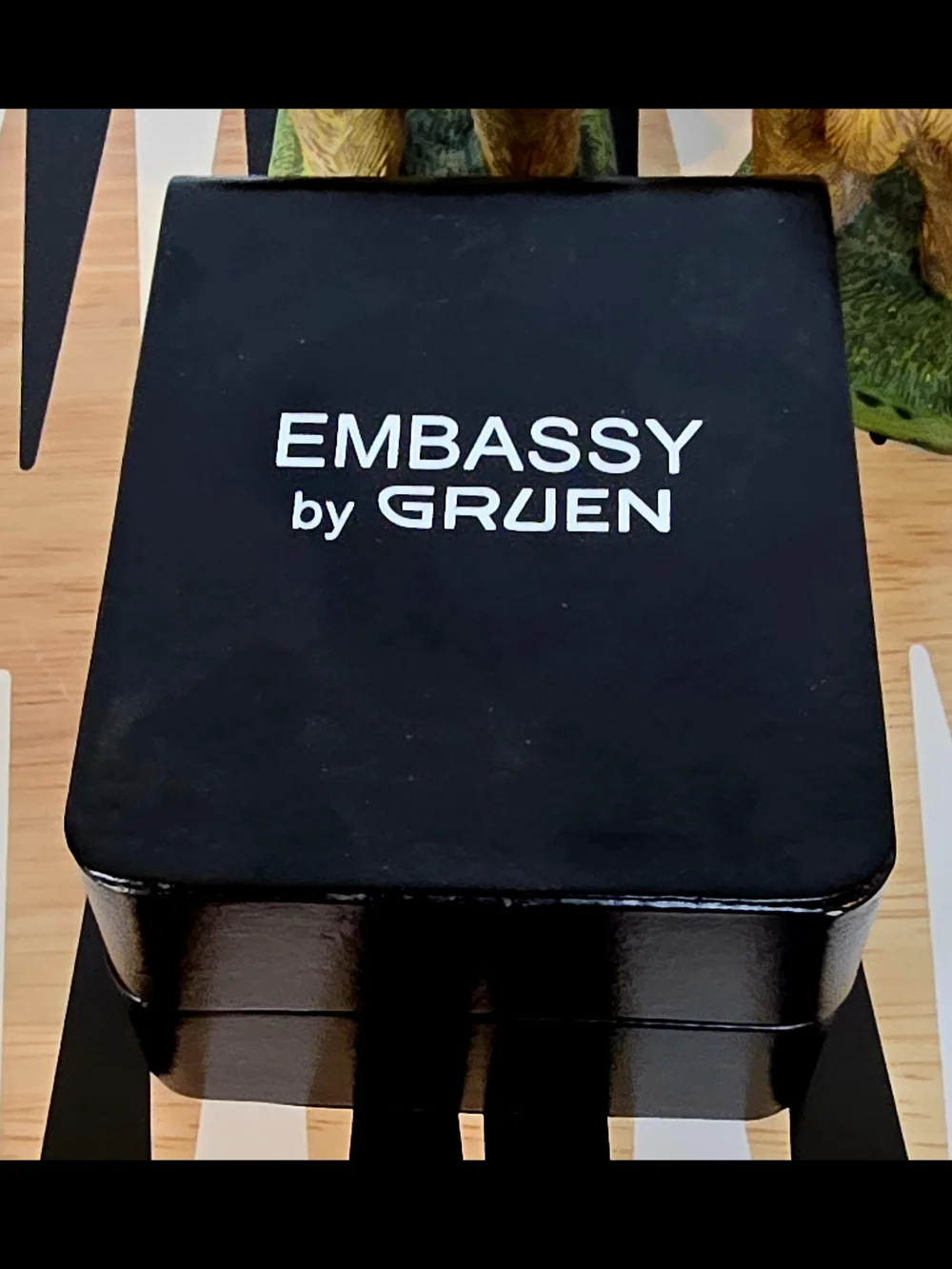 Embassy by Gruen Stainless Rectangular Silver Watch - White Dial